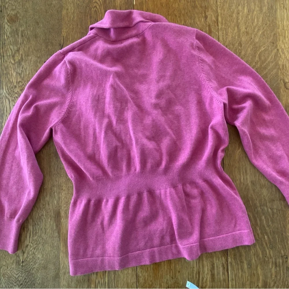 Eddie Bauer Pink Women's Cashmere Cotton Sweater - Picture 8 of 8